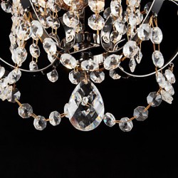 Iron Painting Chandelier with Clear Crystal Modern Lighting Lamp