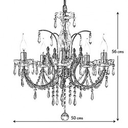 Elegant Crystal Chandelier with 5 Lights