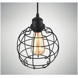 E27 Edison Pendant Light Lamp Chandelier Wire Cage Hanging Ceiling Lampshade