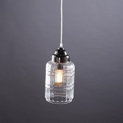 40W Modern/Contemporary / Traditional/Classic / Vintage / Lantern / Country Nickel Glass Pendant LightsLiving Room / Bedroom / Dining