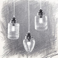 40W Modern/Contemporary / Traditional/Classic / Vintage / Lantern / Country Nickel Glass Pendant LightsLiving Room / Bedroom / Dining