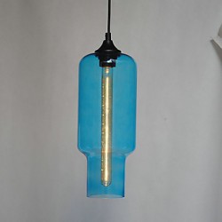 Modern Glass Pendant Light in Brown Bubble Design