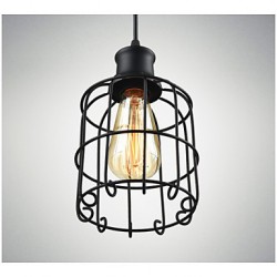 Edison Vintage Light Pendant Lamp Fixture Chandelier Cage Lampshade