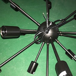 North American-Style Minimalist Radial 18 Light Chandelier