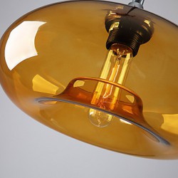 Modern Characteristic 1 Light Pendant With Transparent Shade