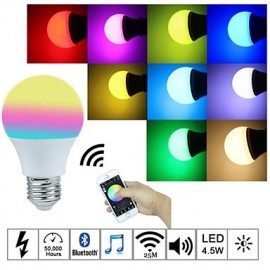 E27 4.5W Bluetooth APP Controlled Bulb - White (AC 100~240V)