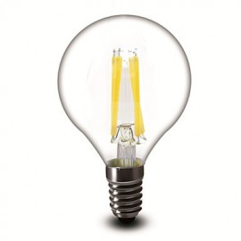 1 pcs SML E14 / E12 / E26/E27 4 W 4 COB 400 LM Warm White G45 Dimmable LED Filament Bulbs AC 220-240 / AC 110-130 V