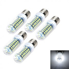 5pcs E27/E14 12W 1200LM 69-5730 SMD Warm/Cool White Light LED Corn Bulb (AC 220~240V)