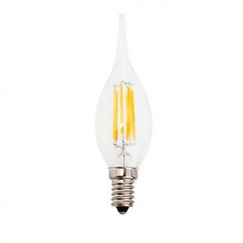 Dimmable 6W E14 LED Filament Bulbs CA35 6 COB 550LM Warm/ Cool White Bulbs Lights Lampara(220V)