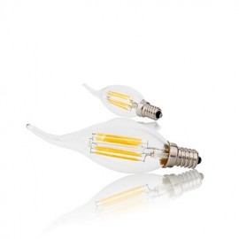 Dimmable 6W E14 LED Filament Bulbs CA35 6 COB 550LM Warm/ Cool White Bulbs Lights Lampara(220V)