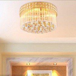 Modern Luxury Chandeliers Crystal Living Room LED Absorb Dome Light Diameter 35CM Contains 3 LED Bulbs