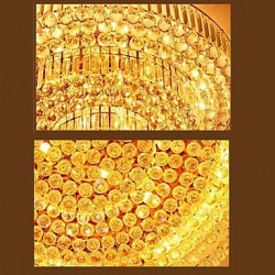 Modern Luxury Chandeliers Crystal Living Room LED Absorb Dome Light Diameter 35CM Contains 3 LED Bulbs