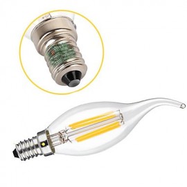 4W E14 LED Filament Bulbs CA35 4 COB 400 lm Warm White Cool White AC 220-240 V 6 pcs