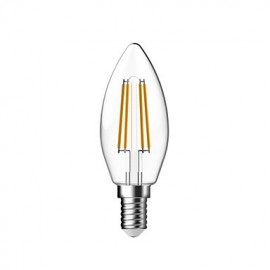 5 pcs E14 4W 4 COB 400 lm Warm White C35 edison Vintage LED Filament Bulbs AC 220-240 V