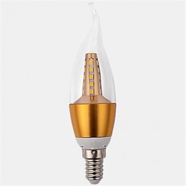 5pcs 5W E14 Warm White Color Starry Sky Led Candle Light SDM2835 Chandelier Lamps (AC220-240V)