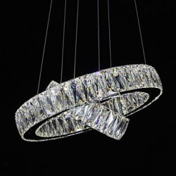 LED Crystal Chandelier Lights Modern Lighting Two Rings D2040 K9 Large Crystal Home Ceiling Light Fixtures