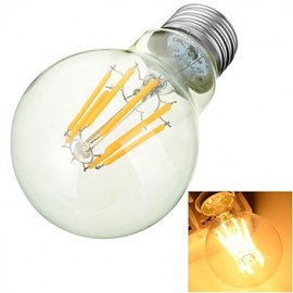 Marsing E27 8W 600lm 3000-6500k Warm/Cool White Globe LED Filament Lamp Bulb - White + Yellow (AC 85~265V)