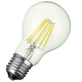 Marsing E27 8W 600lm 3000-6500k Warm/Cool White Globe LED Filament Lamp Bulb - White + Yellow (AC 85~265V)