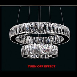 LED Crystal Chandelier Lights Modern Lighting Two Rings D2040 K9 Large Crystal Home Ceiling Light Fixtures