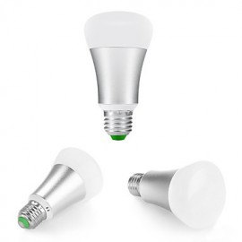 10W RGBWW E26/E27 LED Globe Bulbs A60(A19) 1 COB 900lm-1200lm lm Warm White / RGB (85-265V)