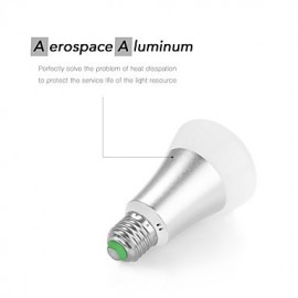 10W RGBWW E26/E27 LED Globe Bulbs A60(A19) 1 COB 900lm-1200lm lm Warm White / RGB (85-265V)