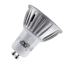 4PCS Dimmable GU10 3W 300LM 3000/6000K White/ Warm White 3-LED Spot Light Bulb - Silver + White (AC85~265V)