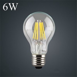 A60 6W E27 600LM 360 Degree Warm/Cool White Color Edison Filament Light LED Filament Lamp (AC85-265V)