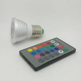 E27 3W RGB Color Spotlights LED Colorful Remote Control Spotlights