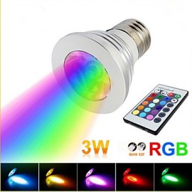 E27 3W RGB Color Spotlights LED Colorful Remote Control Spotlights