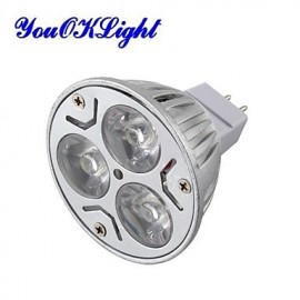 4PCS MR16 3W Dimmable LED Spotlight Warm White/Cold White Light 3000/6000k 300lm - Silvery Grey (DC 12V)