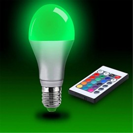 5W AC85-265V E14 / GU10 / E26/E27 / B22 LED Smart Bulbs A60(A19) 1 Integrate LED 350 lm RGB Dimmable / Remote-Controlled / Decorative V 1 pcs