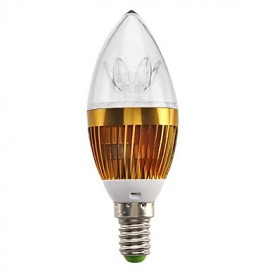 3W E14 LED Candle Lights C35 3 High Power LED 270 lm Warm White Decorative / Dimmable AC 220-240 V