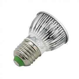 E27 200lm 3000K 3-LED Warm White Light Spotlight - Silver (AC100-240/110-130V/220-240V/85-265V)