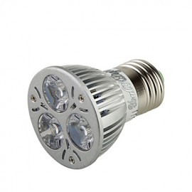 E27 200lm 3000K 3-LED Warm White Light Spotlight - Silver (AC100-240/110-130V/220-240V/85-265V)