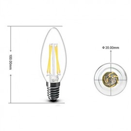 2W E14 LED Candle Lights C35 2 COB 200 lm Warm White Decorative AC 220-240 V 1 pcs