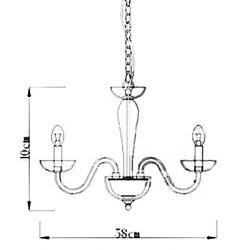 4-Light Crystal Pendant Light in Candle Lamp Bulb