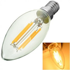 Marsing E14 400lm 3000/6500K 330-Degree Beam Angle Aluminum Alloy + Glass 4-COB LED Filament Lamp