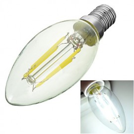 Marsing E14 400lm 3000/6500K 330-Degree Beam Angle Aluminum Alloy + Glass 4-COB LED Filament Lamp