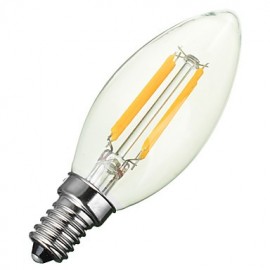 Marsing E14 400lm 3000/6500K 330-Degree Beam Angle Aluminum Alloy + Glass 4-COB LED Filament Lamp