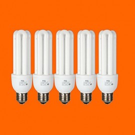 5 pcs E26/E27 T4 3U 23W 1200LM 6500K Cool White Light CFL Bulbs (AC220V)