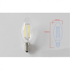 E14 220-240V 2W 150-220Lm 2700k Warm White C35 Pull Tail Tip Bulb Led Candle Lamp Edison Retro