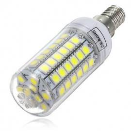 69LED E14 LED Corn Lights 10W SMD 5730 Warm / Cool White Chandelier Light Bulb Lamp(AC220-240V)