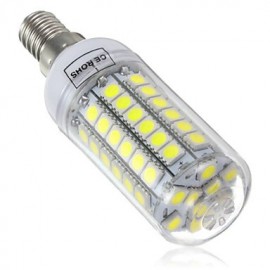 69LED E14 LED Corn Lights 10W SMD 5730 Warm / Cool White Chandelier Light Bulb Lamp(AC220-240V)