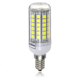 69LED E14 LED Corn Lights 10W SMD 5730 Warm / Cool White Chandelier Light Bulb Lamp(AC220-240V)