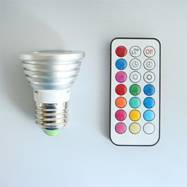 1 pcs E26/E27 4W High Power LED Dimmable / Remote-Controlled / Decorative RGB LED Spotlight AC 100-240 V