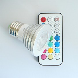 1 pcs E26/E27 4W High Power LED Dimmable / Remote-Controlled / Decorative RGB LED Spotlight AC 100-240 V