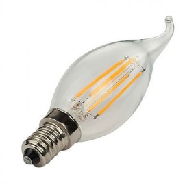 C35L 4W E14 360LM Edison Glass Candle Lights Lighting LED Filament Light Bulb(AC220-240V)