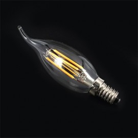 C35L 4W E14 360LM Edison Glass Candle Lights Lighting LED Filament Light Bulb(AC220-240V)