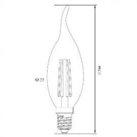 E14 4 W 4 COB 400 LM 2800-3200K K Warm White A Dimmable Candle Bulbs AC 220-240 V