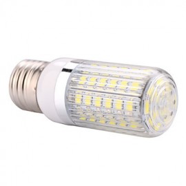 E27 15W 60x5730SMD 1500LM 2800-3200K /6000-6500K Warm White/Cool White Light LED Corn Bulb with Striped Cover (AC110/220V)